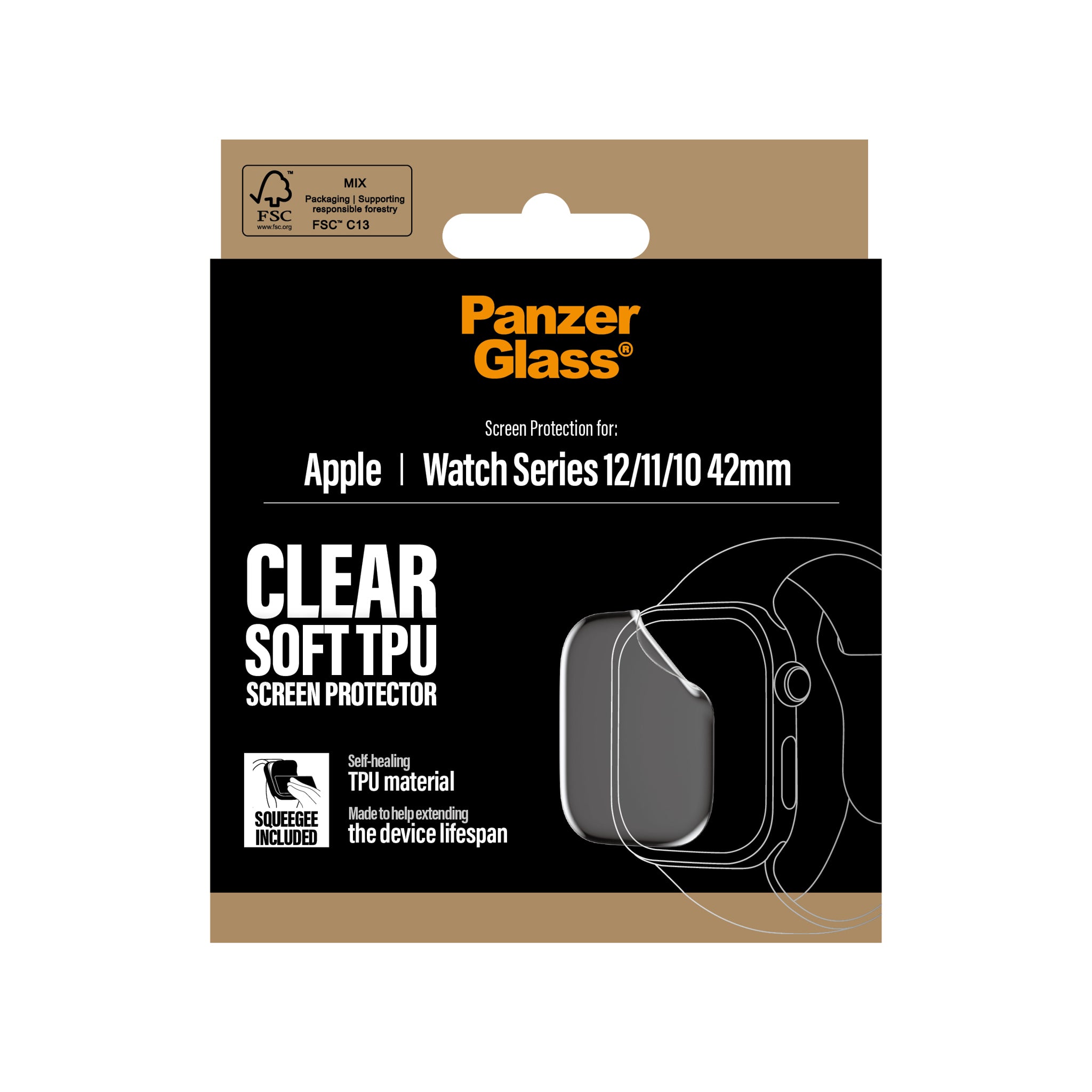 PanzerGlass® Film Screen Protector Apple Watch Series 12 | 11 | 10 | 42mm